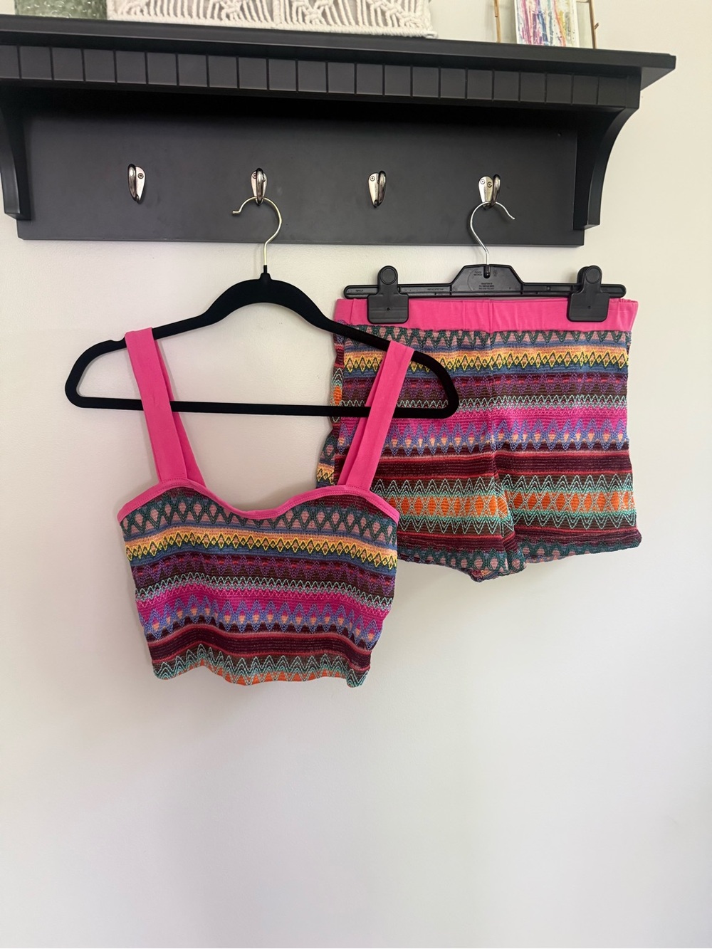 Pink Multicolor Knit Set - Picture 2 of 3